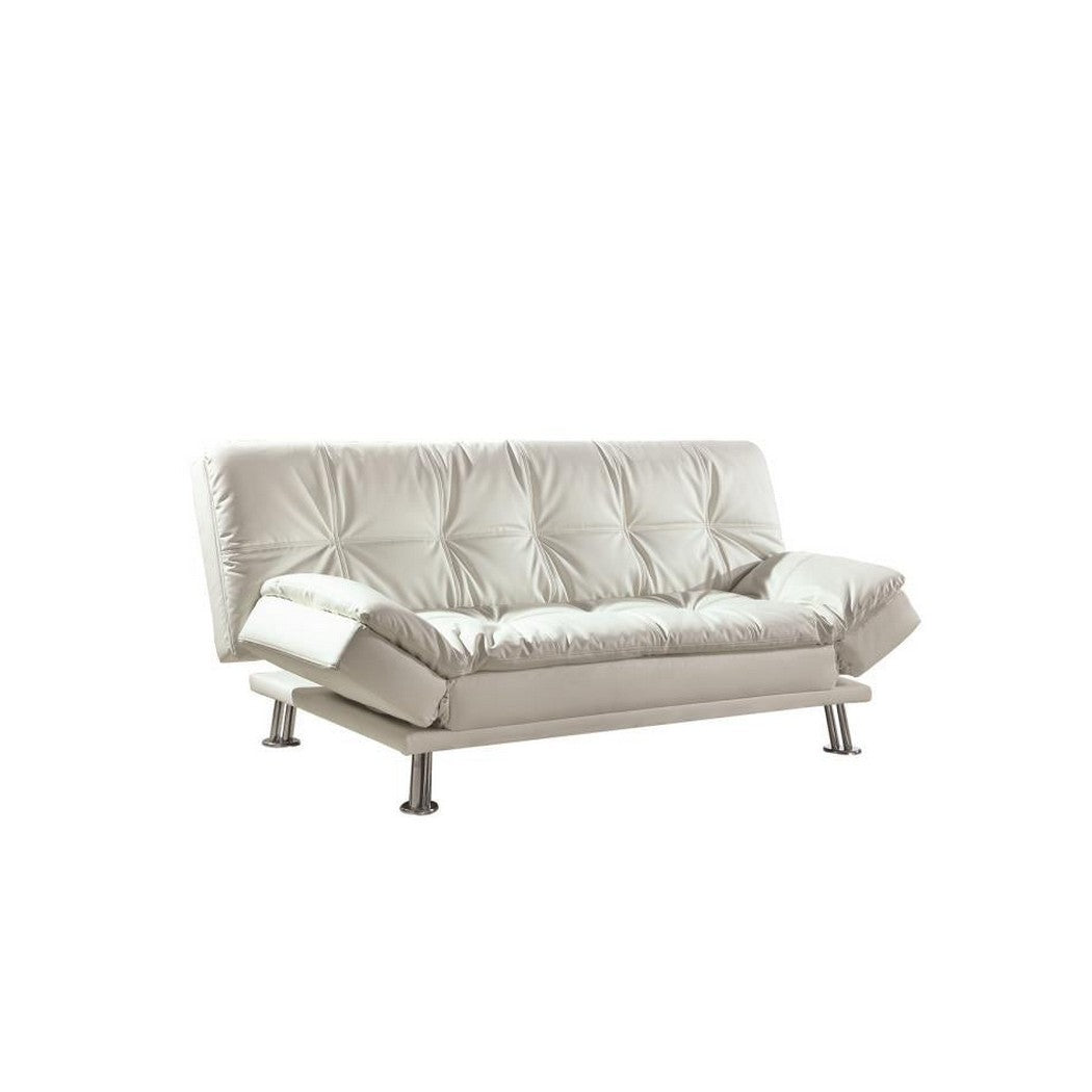 Sofá cama tapizado con respaldo capitoné Dilleston Gris – Beck's Furniture