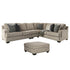 Bovarian 3-Piece Sectional with Ottoman Ash-56103U2