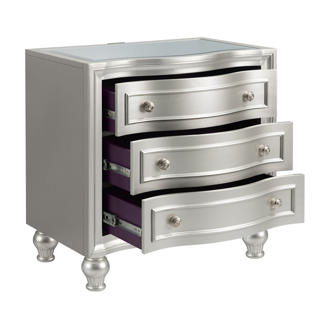 New Classic Reflections Nightstand W/Mirrored Top