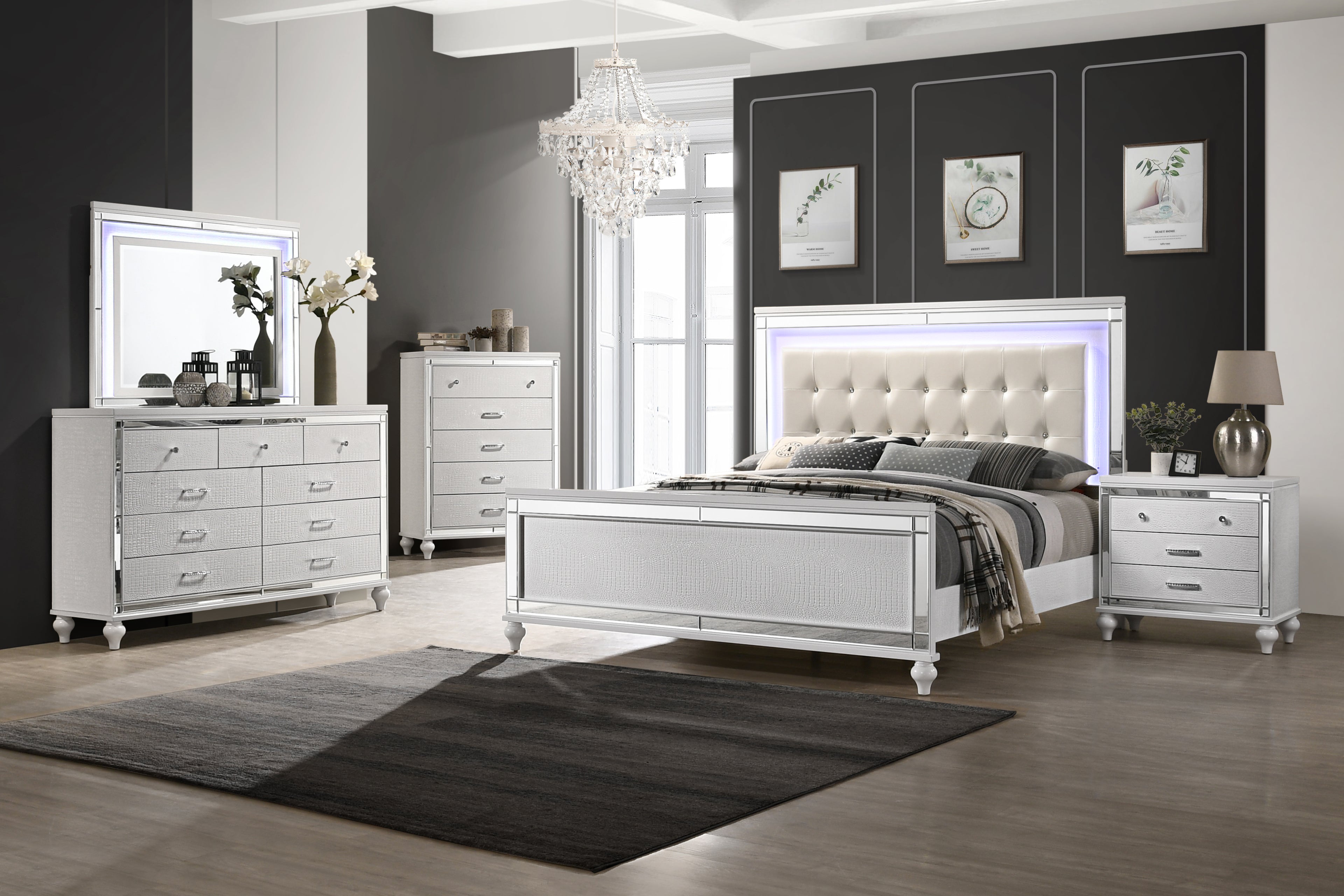 New Classic Valentino Queen Bedroom Set