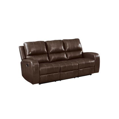 New Classic Linton Leather Sofa W/Dual Recliner