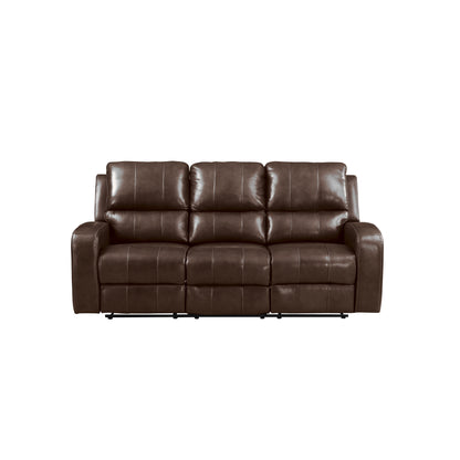 New Classic Linton Leather Sofa W/ Pwr Fr