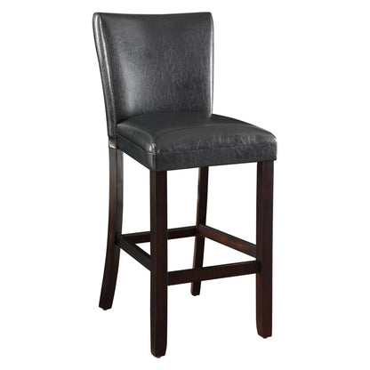 Alberton Upholstered Bar Stools Black and Cappuccino (Set of 2) 100056