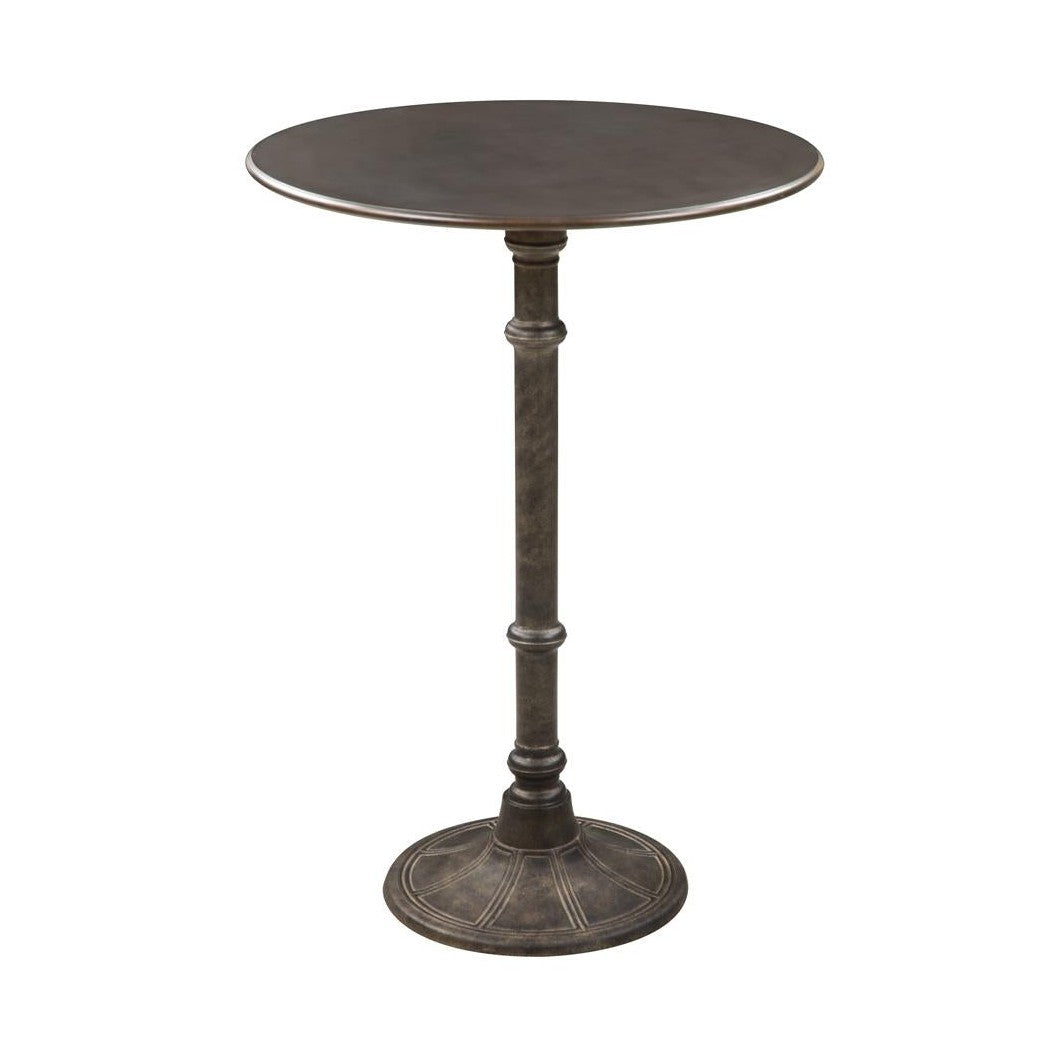 Danbury Round Bar Table Dark Russet and Antique Bronze 100064