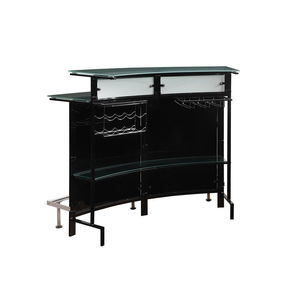 Keystone Glass Top Bar Unit Black 100139