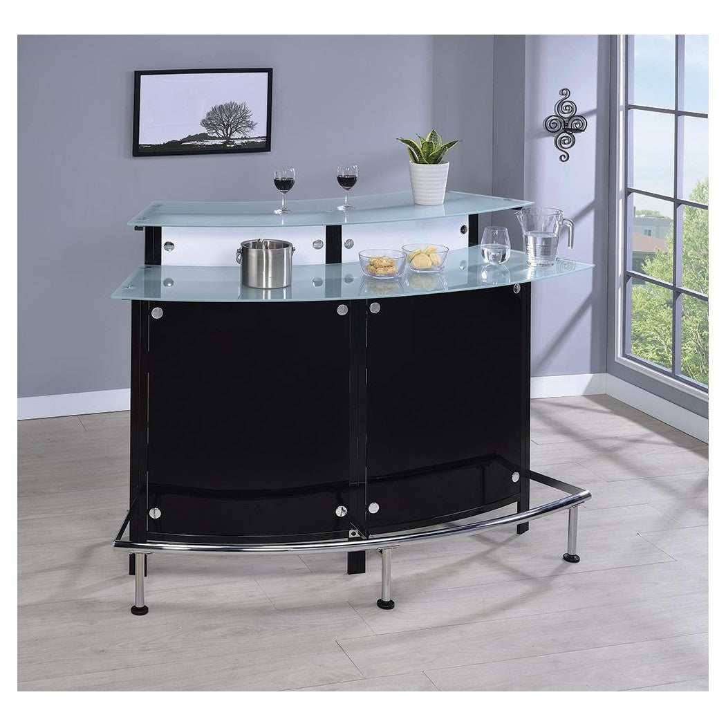 Keystone Glass Top Bar Unit Black 100139