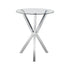 Denali Round Glass Top Bar Table Chrome 100186