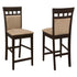 Clanton Upholstered Counter Height Stools Cappuccino and Tan (Set of 2) 100219