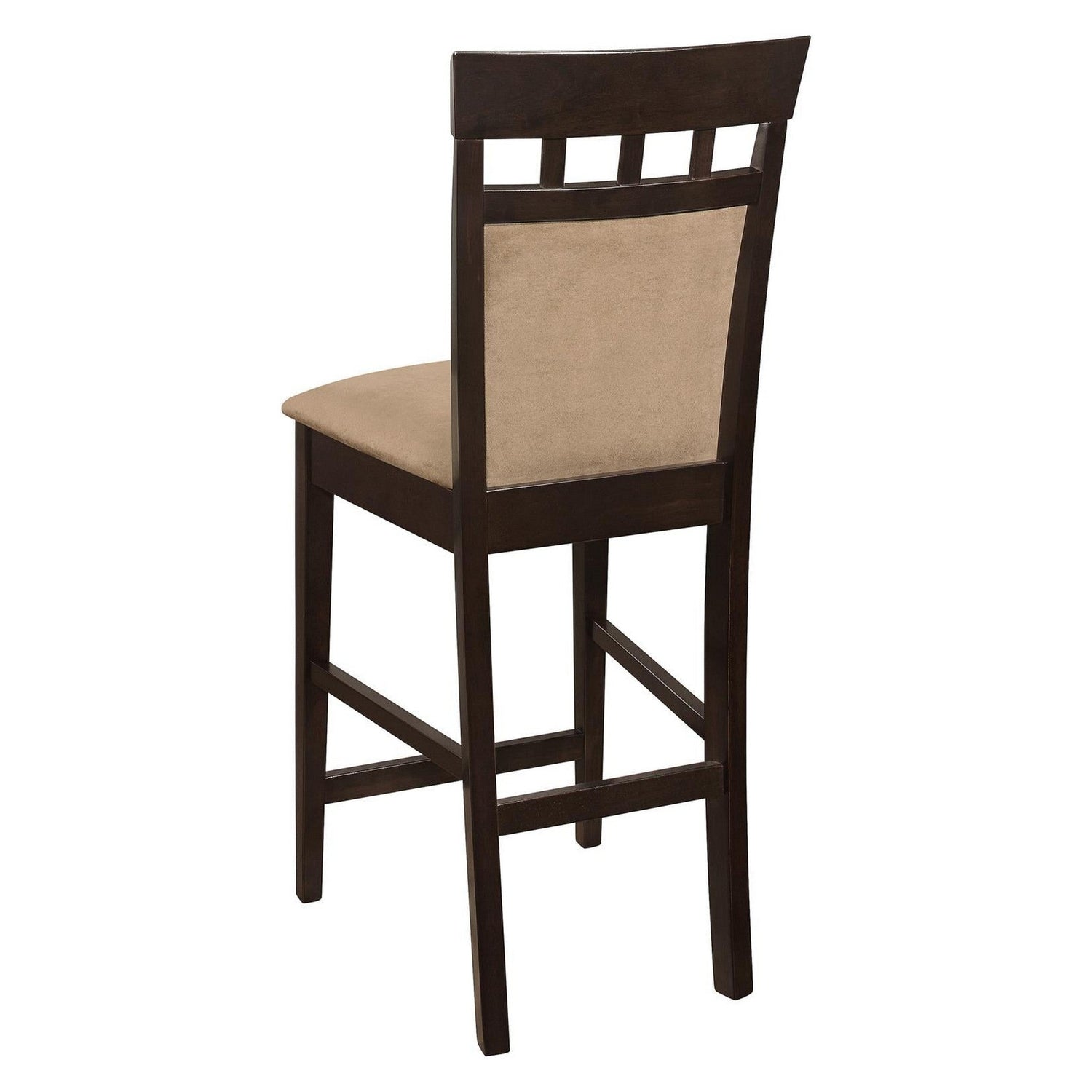 Clanton Upholstered Counter Height Stools Cappuccino and Tan (Set of 2) 100219