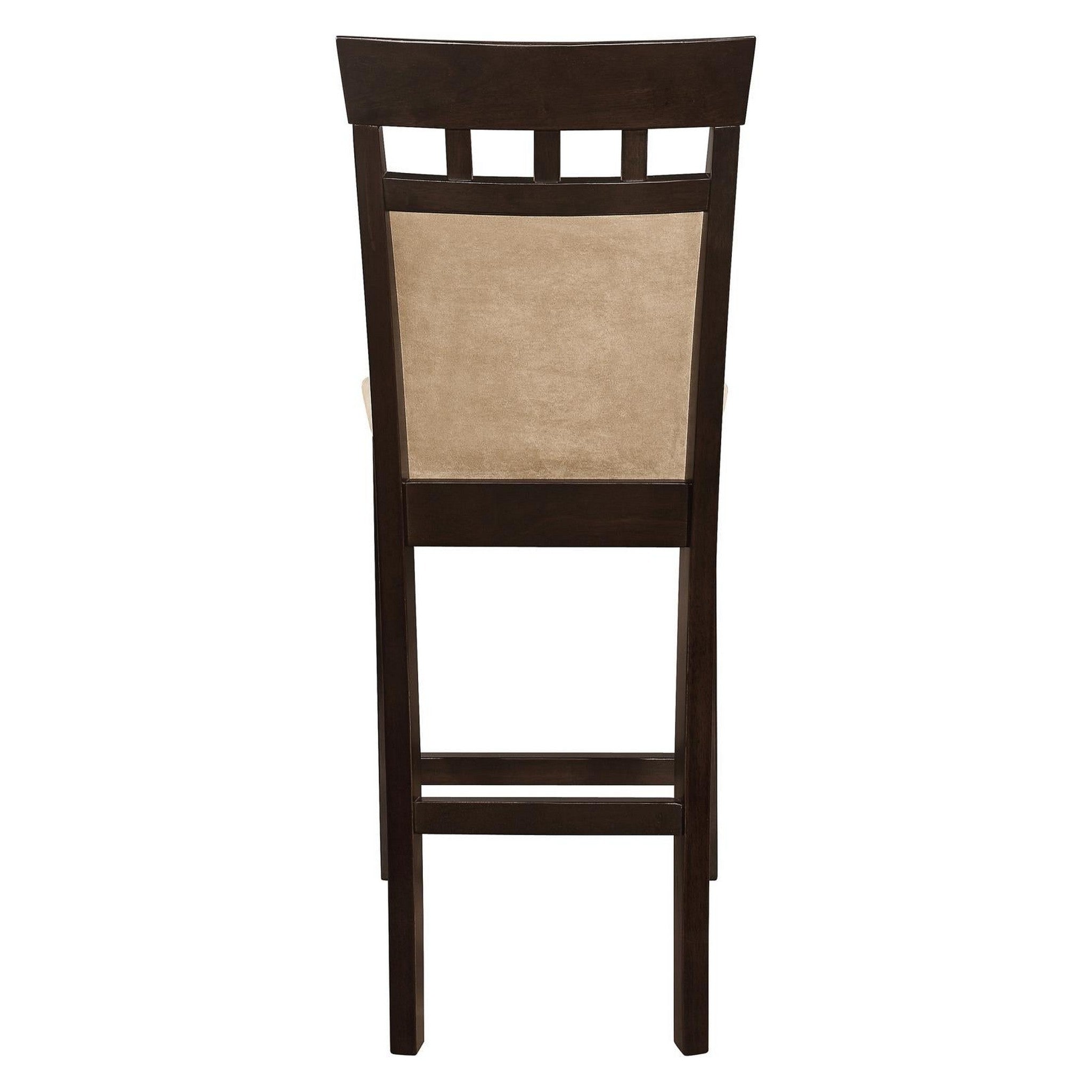 Clanton Upholstered Counter Height Stools Cappuccino and Tan (Set of 2) 100219