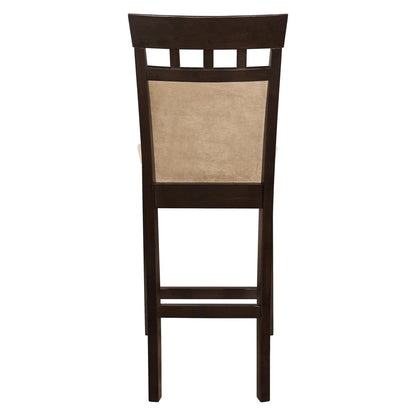 Clanton Upholstered Counter Height Stools Cappuccino and Tan (Set of 2) 100219