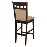 Clanton Upholstered Counter Height Stools Cappuccino and Tan (Set of 2) 100219