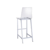 Juelia Bar Stools Chrome and Clear Acrylic (Set of 2) 100295