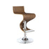 Covina Adjustable Bar Stool Walnut and Chrome 100396