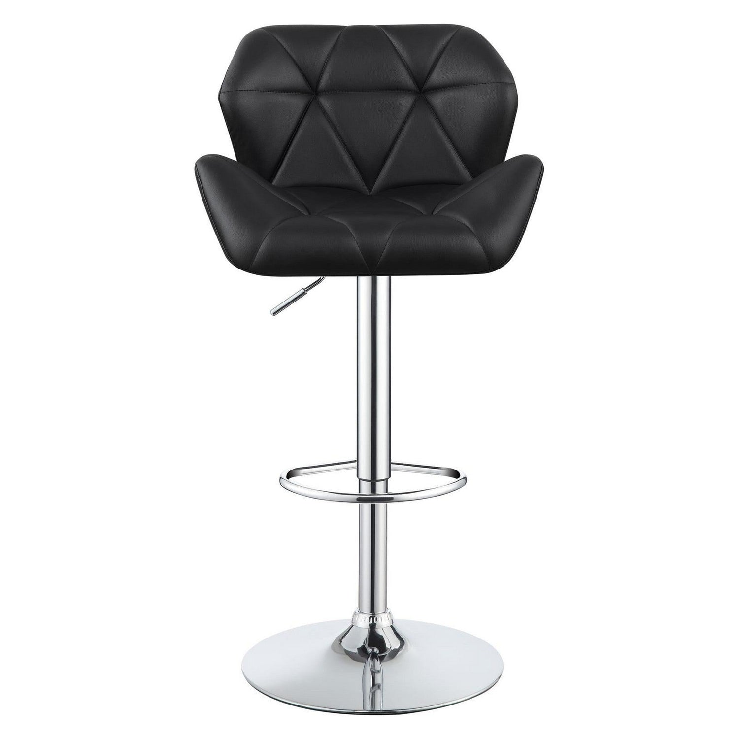 Berrington Adjustable Bar Stools Chrome and Black (Set of 2) 100425