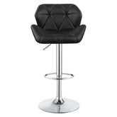 Berrington Adjustable Bar Stools Chrome and Black (Set of 2) 100425