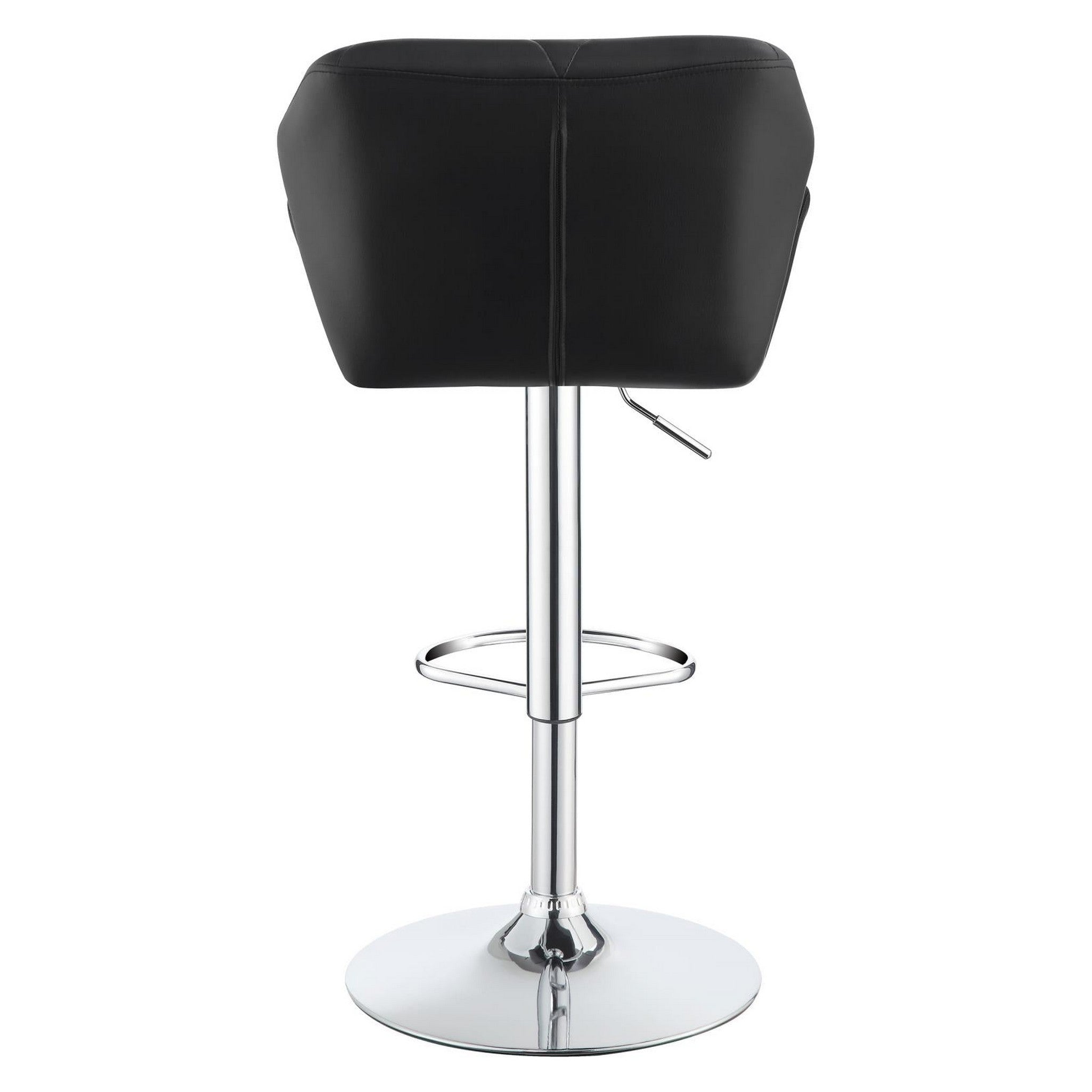 Berrington Adjustable Bar Stools Chrome and Black (Set of 2) 100425