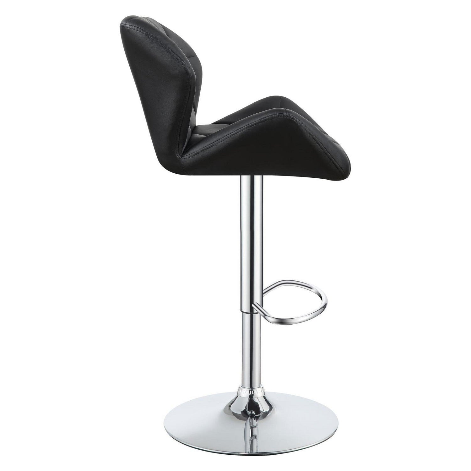 Berrington Adjustable Bar Stools Chrome and Black (Set of 2) 100425