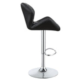 Berrington Adjustable Bar Stools Chrome and Black (Set of 2) 100425