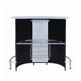 Lacewing 1-shelf Bar Unit Glossy Black and White 100654