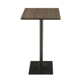 Cavalier Square Bar Table Dark Elm and Matte Black 100730