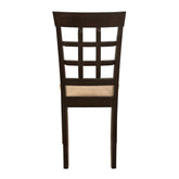 Gabriel Lattice Back Side Chairs Cappuccino and Tan (Set of 2) 100772