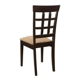 Gabriel Lattice Back Side Chairs Cappuccino and Tan (Set of 2) 100772