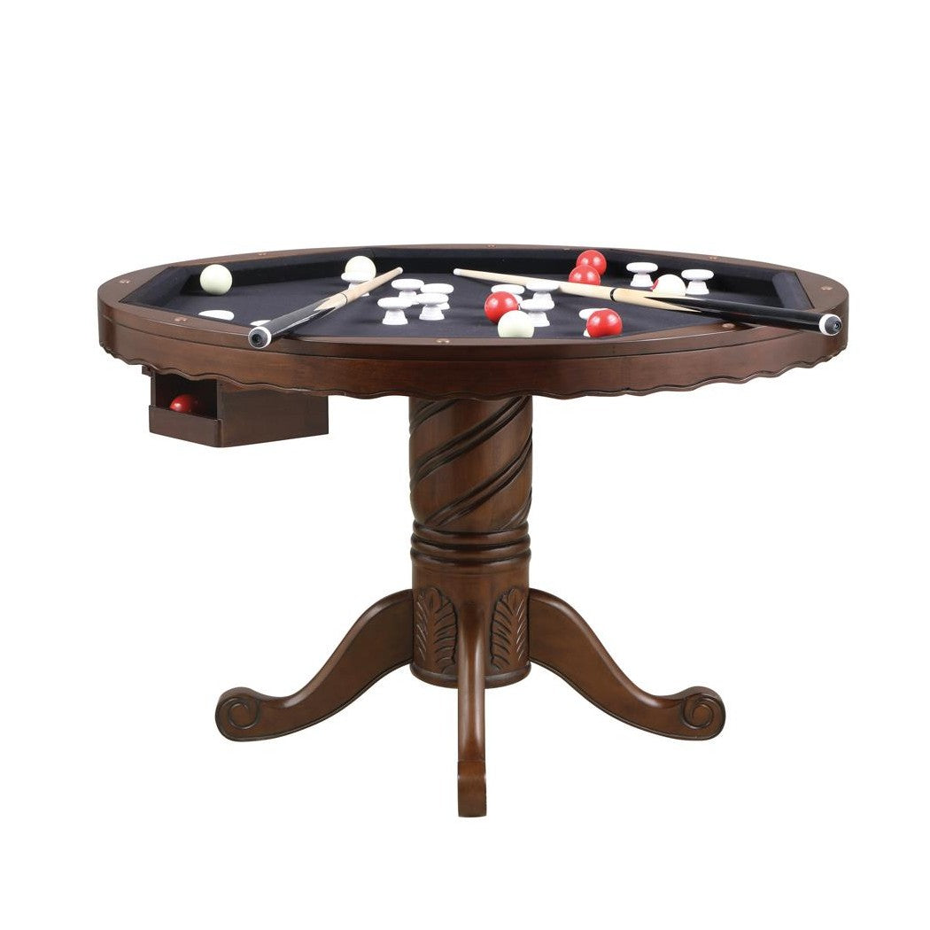 Turk 3-in-1 Round Pedestal Game Table Tobacco 100871