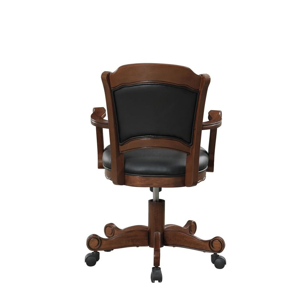 Turk Game Chair with Casters Black and Tobacco 100872