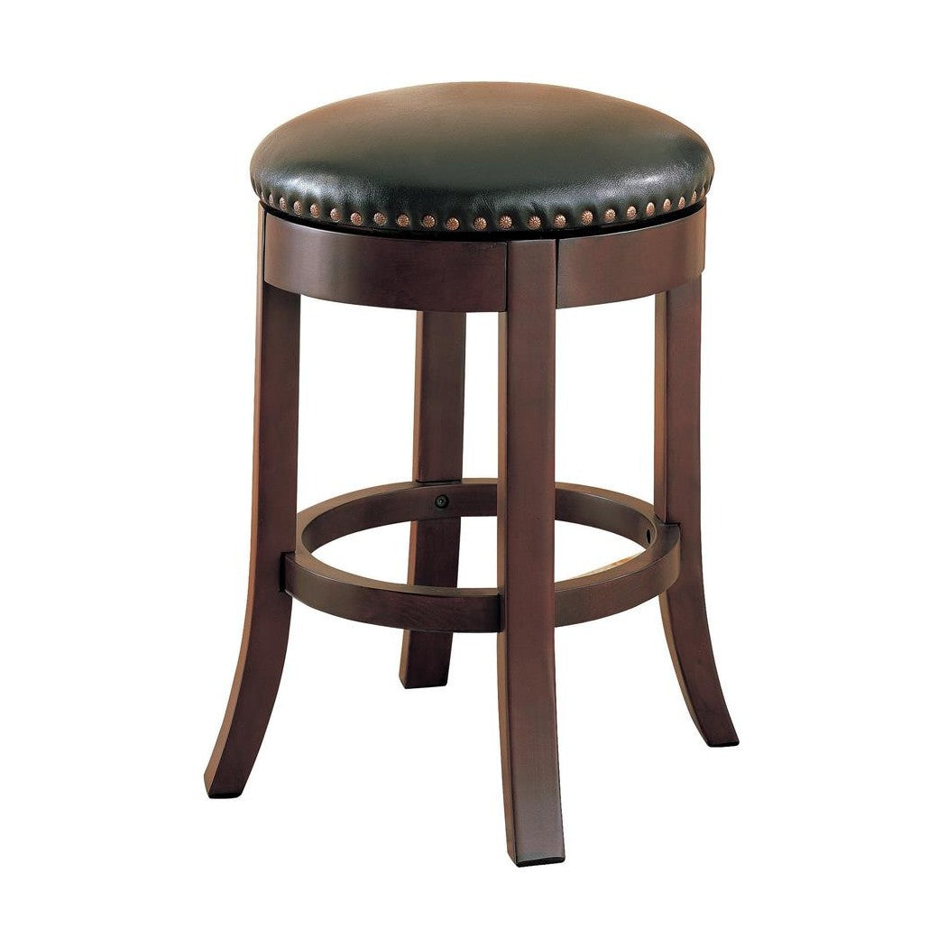 Aboushi Swivel Counter Height Stools with Upholstered Seat Brown (Set of 2) 101059