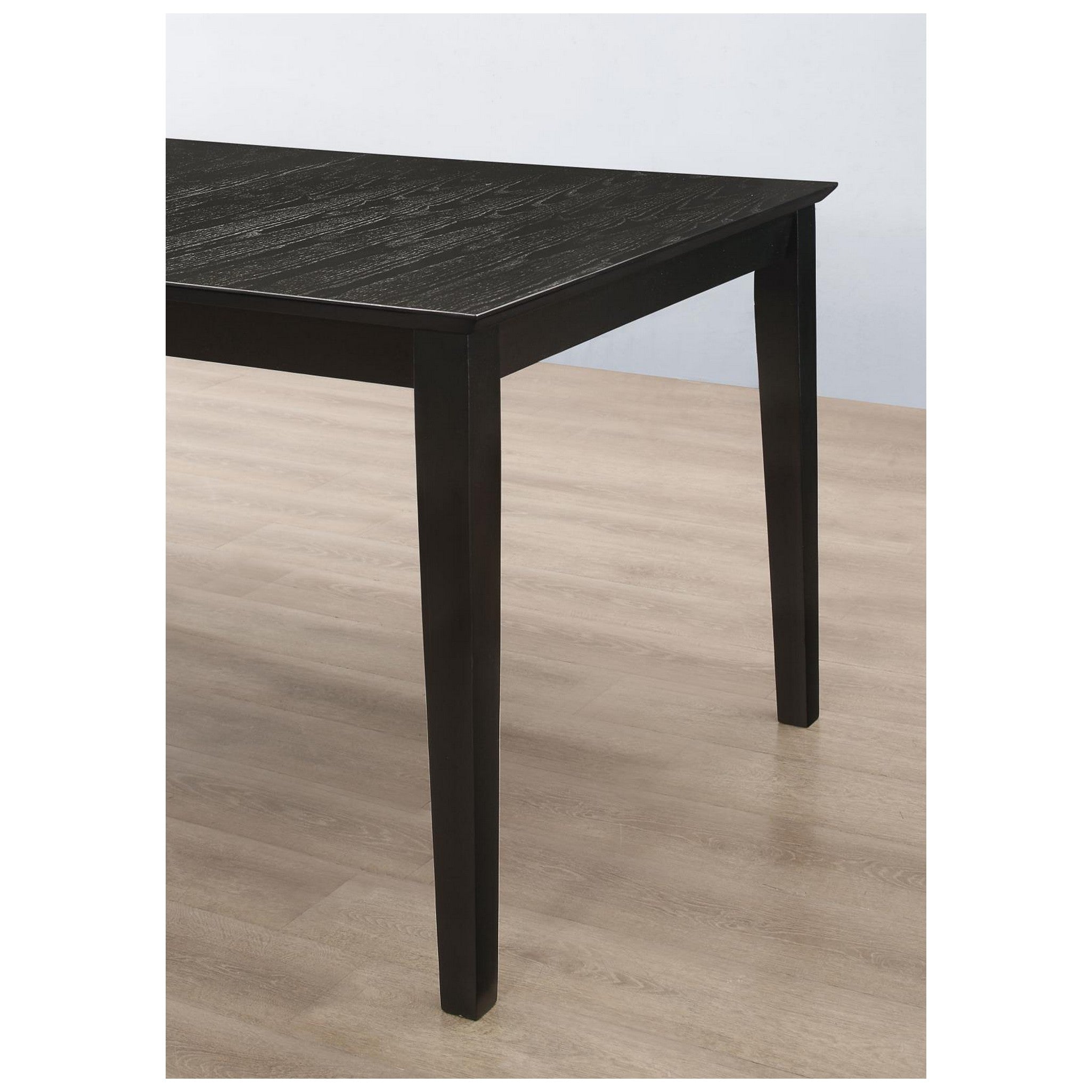 Louise Rectangular Dining Table with Extension Leaf Black 101561