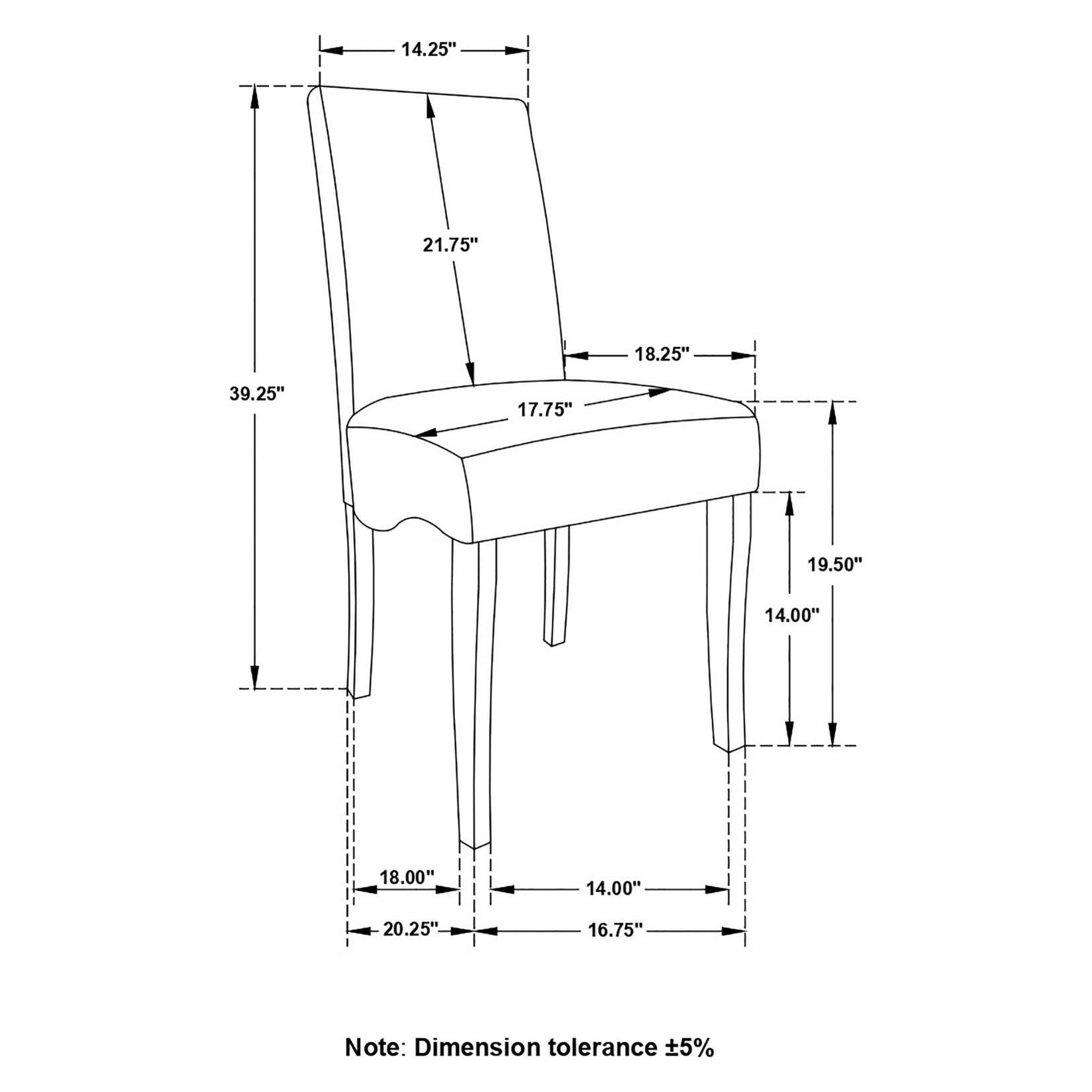 Stanton Upholstered Side Chairs Grey (Set of 2) 102062