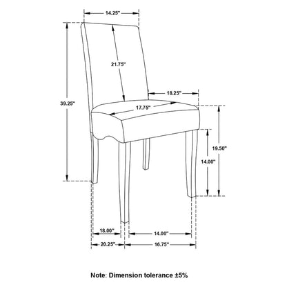 Stanton Upholstered Side Chairs Grey (Set of 2) 102062