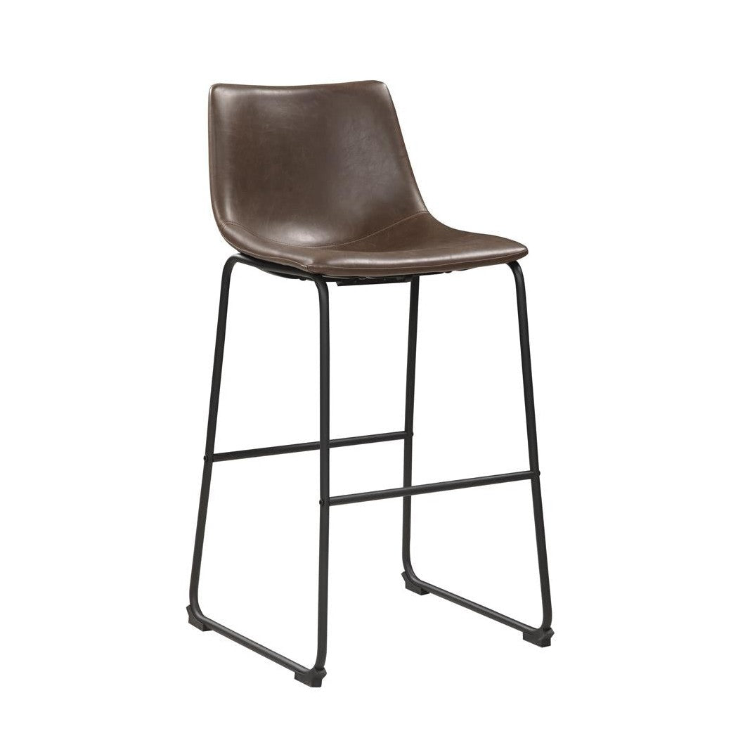 Michelle Armless Bar Stools Two-tone Brown and Black (Set of 2) 102536