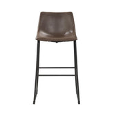 Michelle Armless Bar Stools Two-tone Brown and Black (Set of 2) 102536