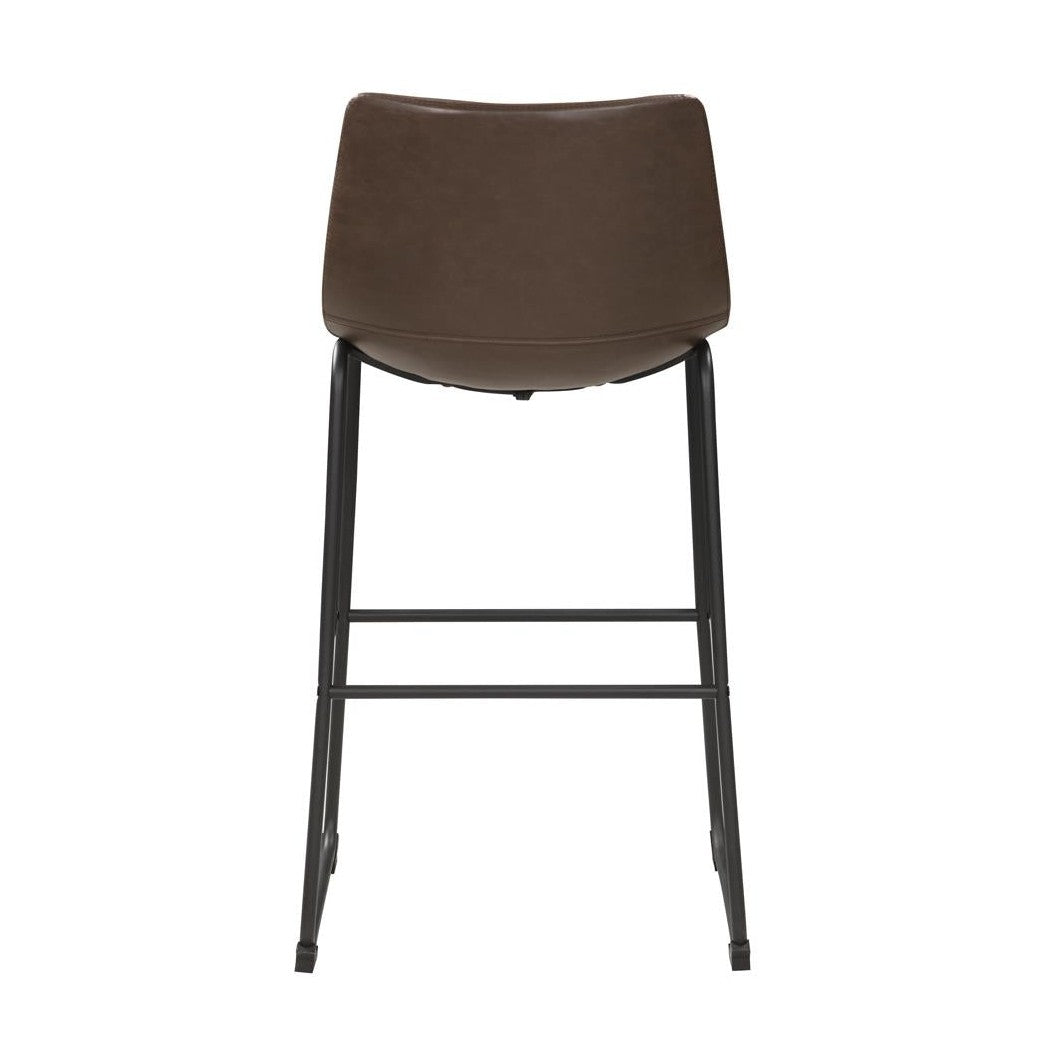 Michelle Armless Bar Stools Two-tone Brown and Black (Set of 2) 102536