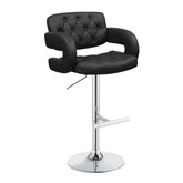 Brandi 29" Adjustable Height Bar Stool Black and Chrome 102555