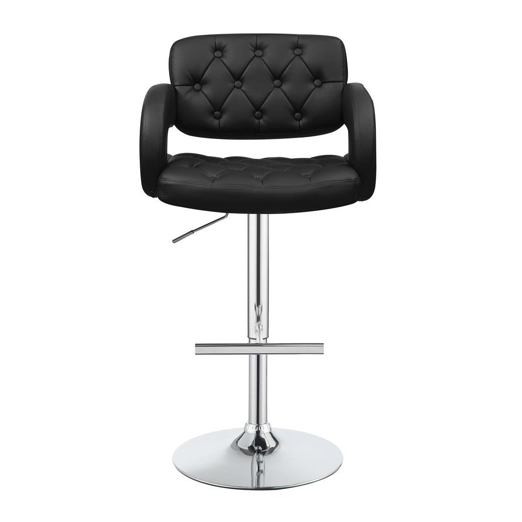 Brandi 29&quot; Adjustable Height Bar Stool Black and Chrome 102555