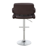 Brandi 29" Adjustable Height Bar Stool Chrome and Brown 102556