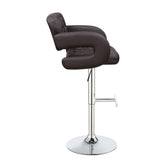 Brandi 29" Adjustable Height Bar Stool Chrome and Brown 102556