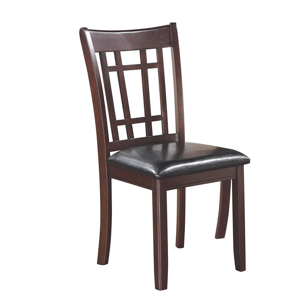 Lavon Padded Dining Side Chairs Espresso and Black (Set of 2) 102672