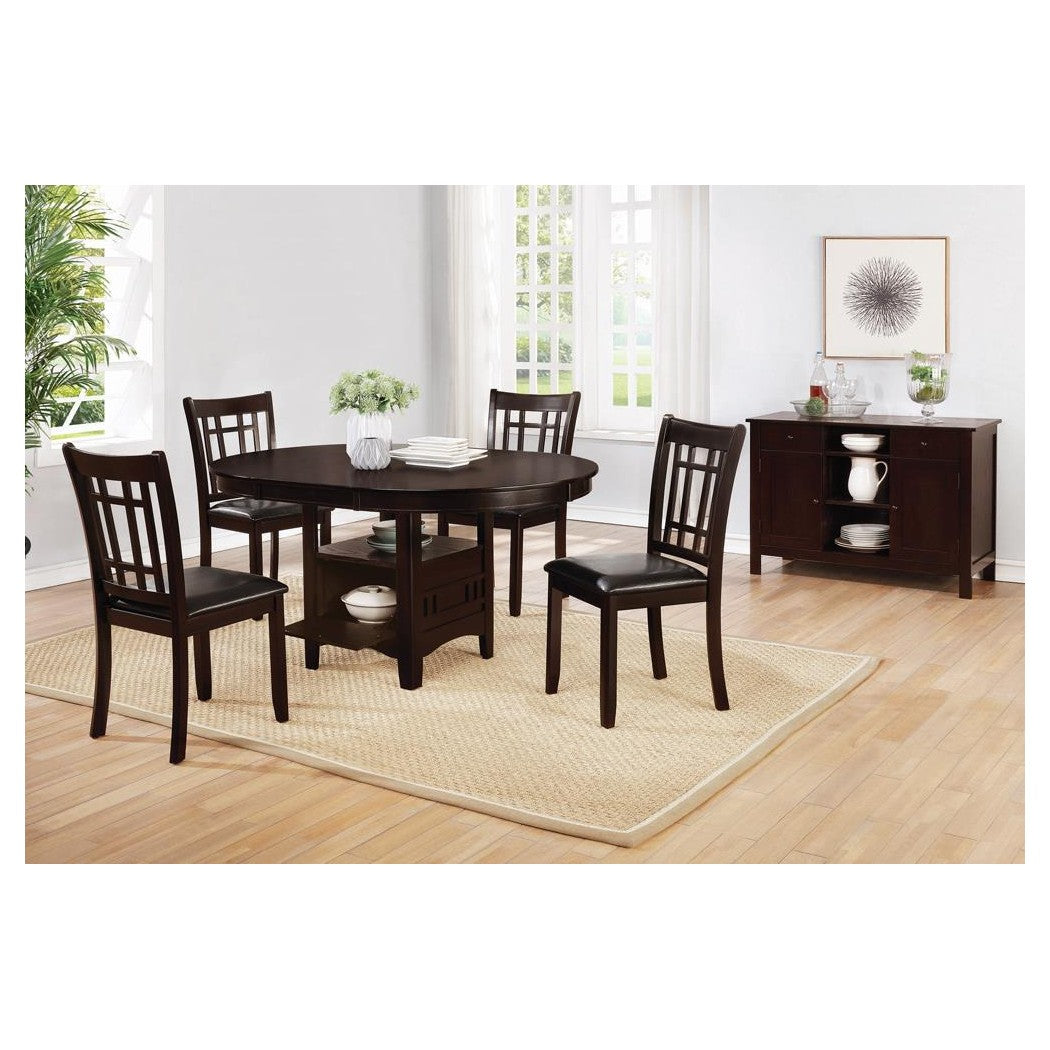 Lavon Padded Dining Side Chairs Espresso and Black (Set of 2) 102672