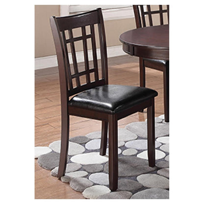 Lavon Padded Dining Side Chairs Espresso and Black (Set of 2) 102672