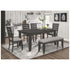 Dalila 6-piece Rectangular Dining Set Grey and Dark Grey 102721GRY-S6