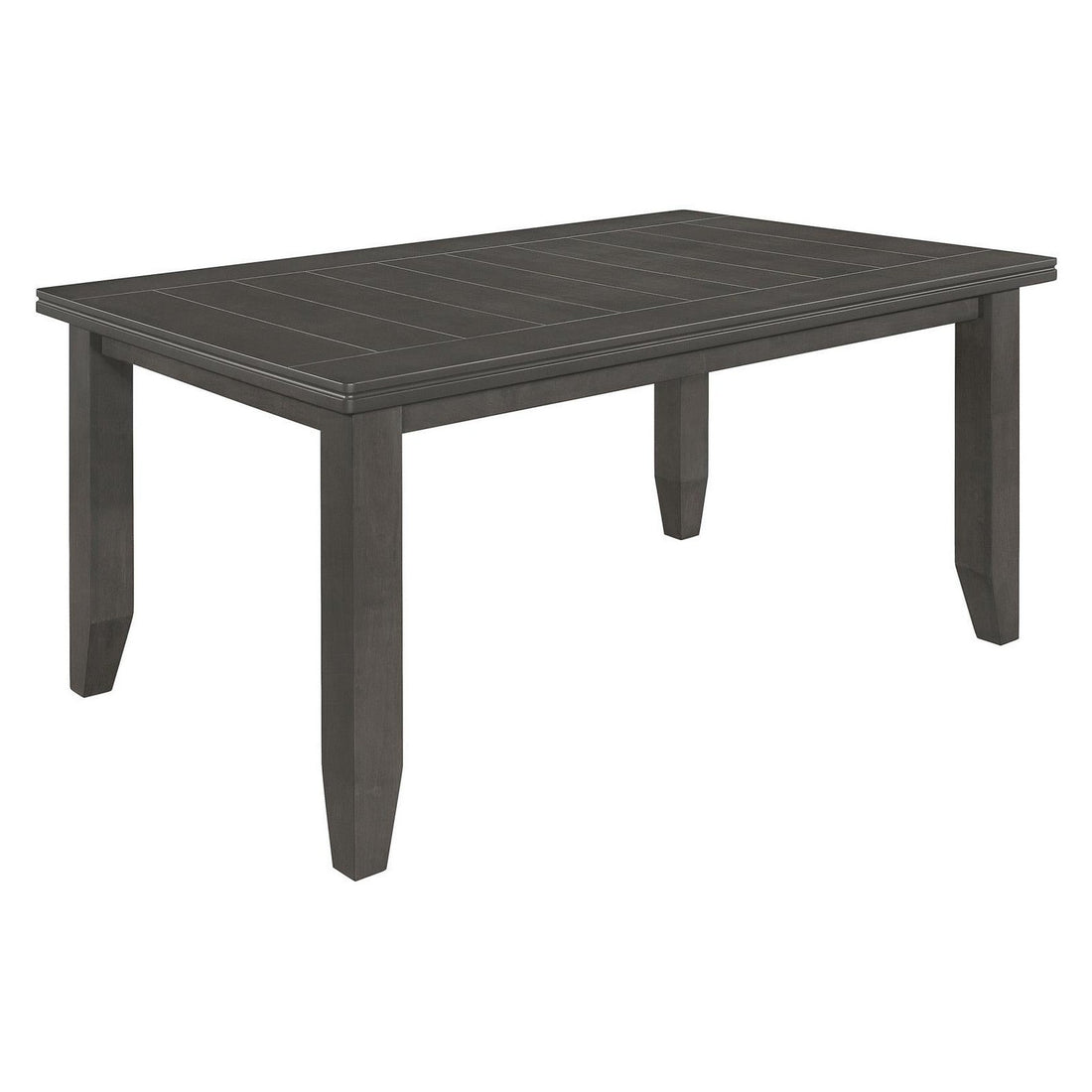 Dalila Rectangular Plank Top Dining Table Dark Grey 102721GRY