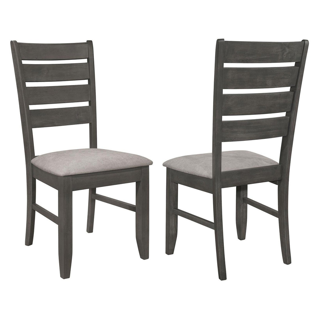 Dalila Ladder Back Side Chair (Set of 2) Grey and Dark Grey 102722GRY