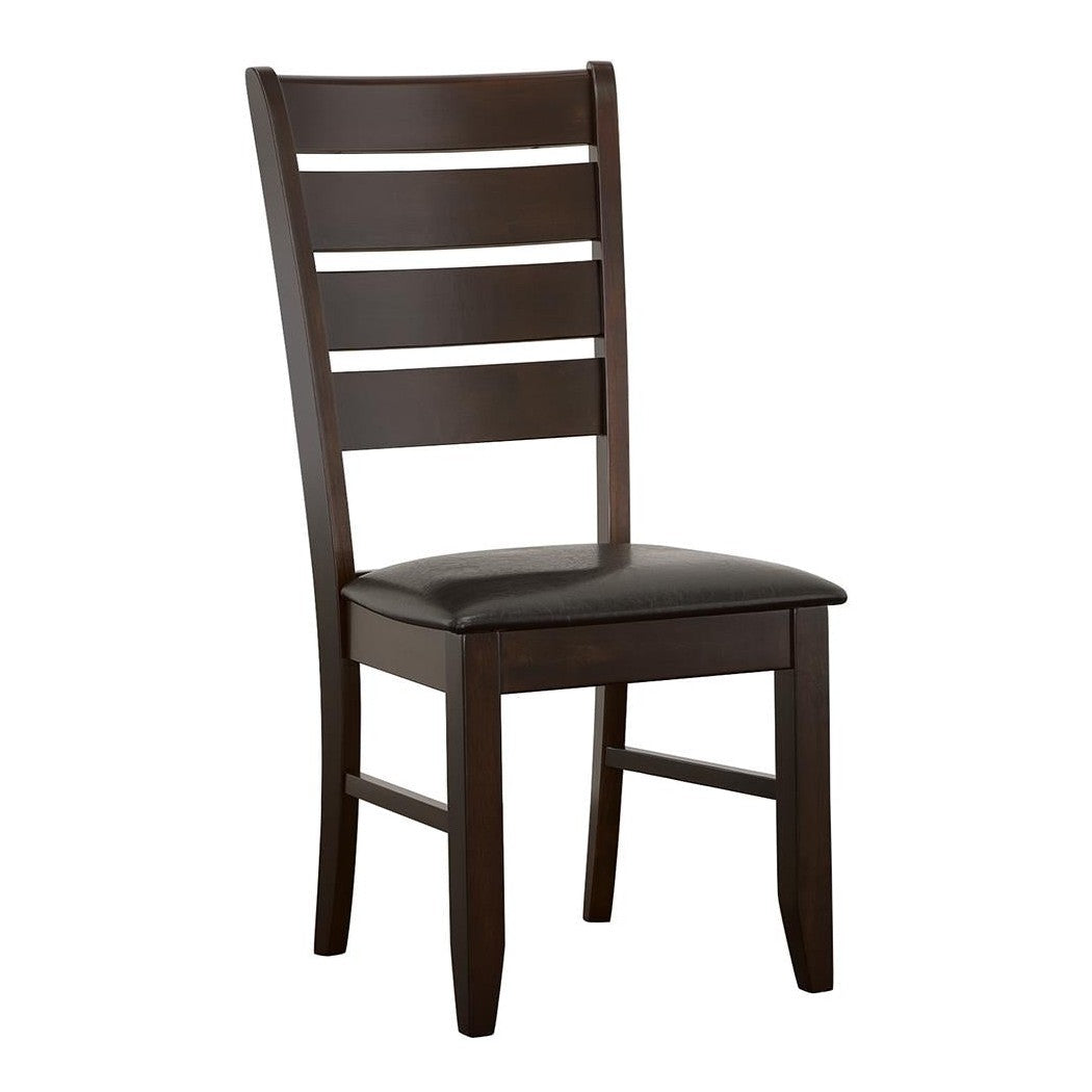 Dalila Ladder Back Side Chairs Cappuccino and Black (Set of 2) 102722