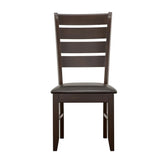 Dalila Ladder Back Side Chairs Cappuccino and Black (Set of 2) 102722