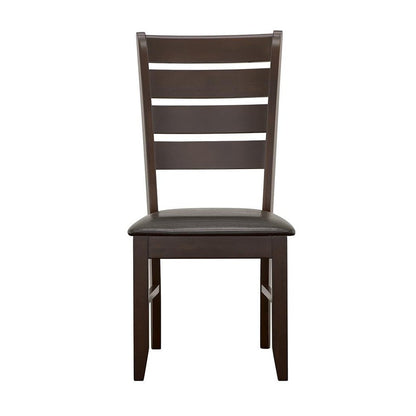 Dalila Ladder Back Side Chairs Cappuccino and Black (Set of 2) 102722