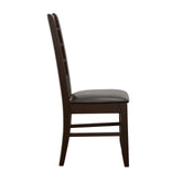 Dalila Ladder Back Side Chairs Cappuccino and Black (Set of 2) 102722